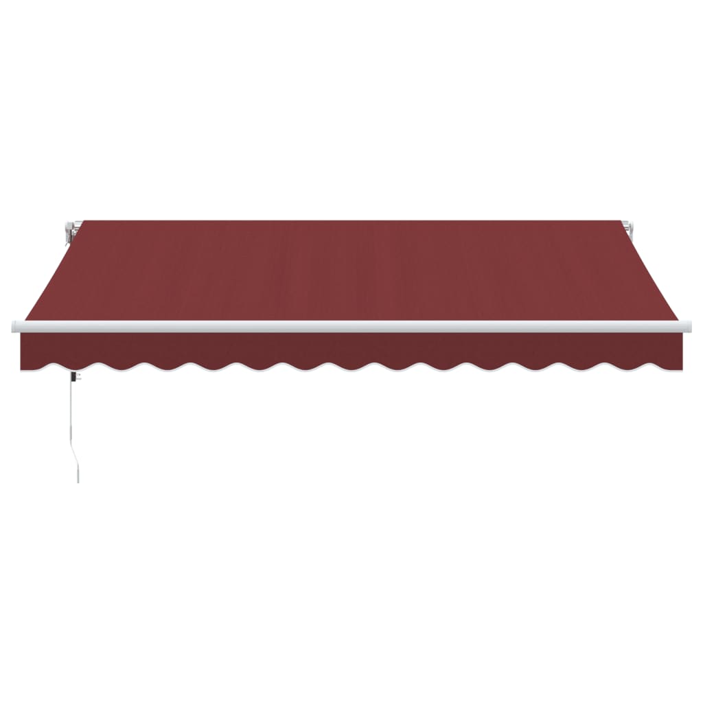 burgundi vörös automata kihúzható LED-es napellenző 350x250 cm