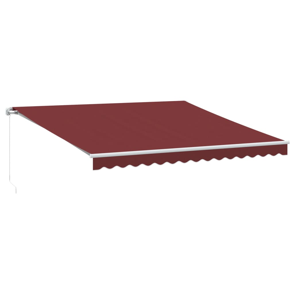 burgundi vörös kézzel kihúzható napellenző 400 x 350 cm