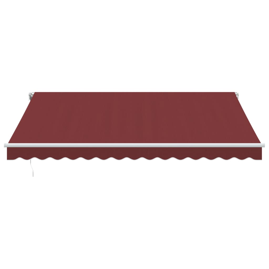 burgundi vörös kézzel kihúzható LED-es napellenző 400 x 350 cm