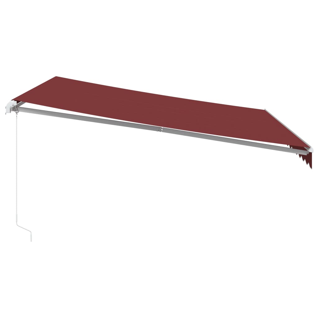 burgundi vörös kézzel kihúzható LED-es napellenző 400 x 350 cm