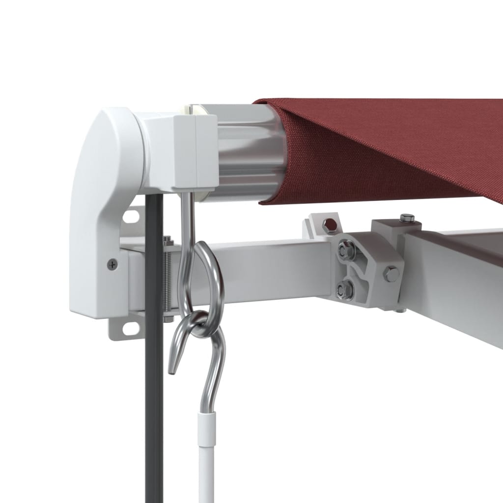 burgundi vörös automata kihúzható LED-es napellenző 450x350 cm
