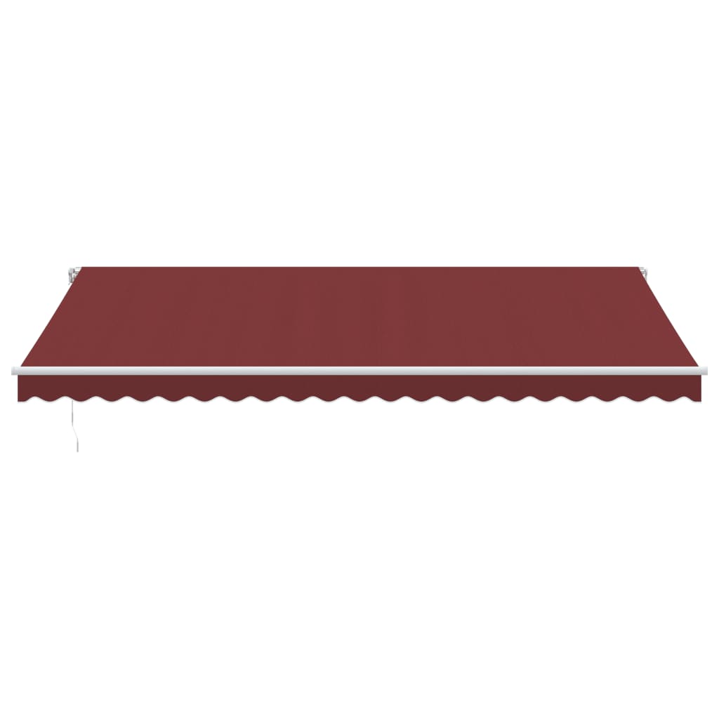 burgundi vörös kézzel kihúzható LED-es napellenző 500 x 350 cm