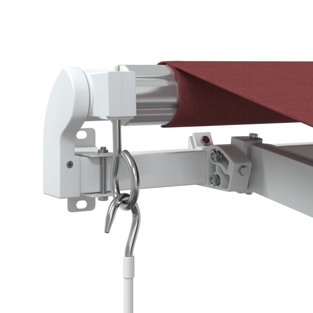 burgundi vörös kézzel kihúzható LED-es napellenző 600 x 350 cm