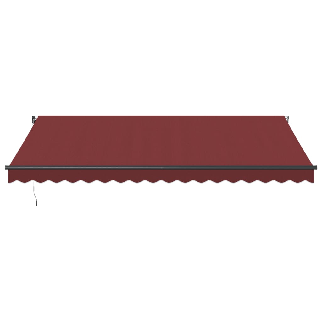 burgundi vörös automata kihúzható LED-es napellenző 450x350 cm