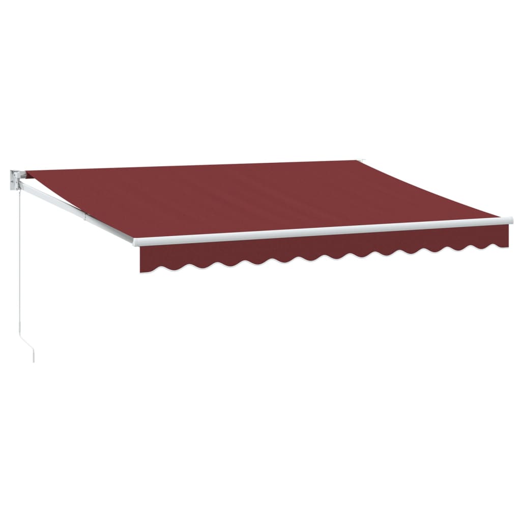 burgundi vörös kézzel kihúzható napellenző 350 x 250 cm