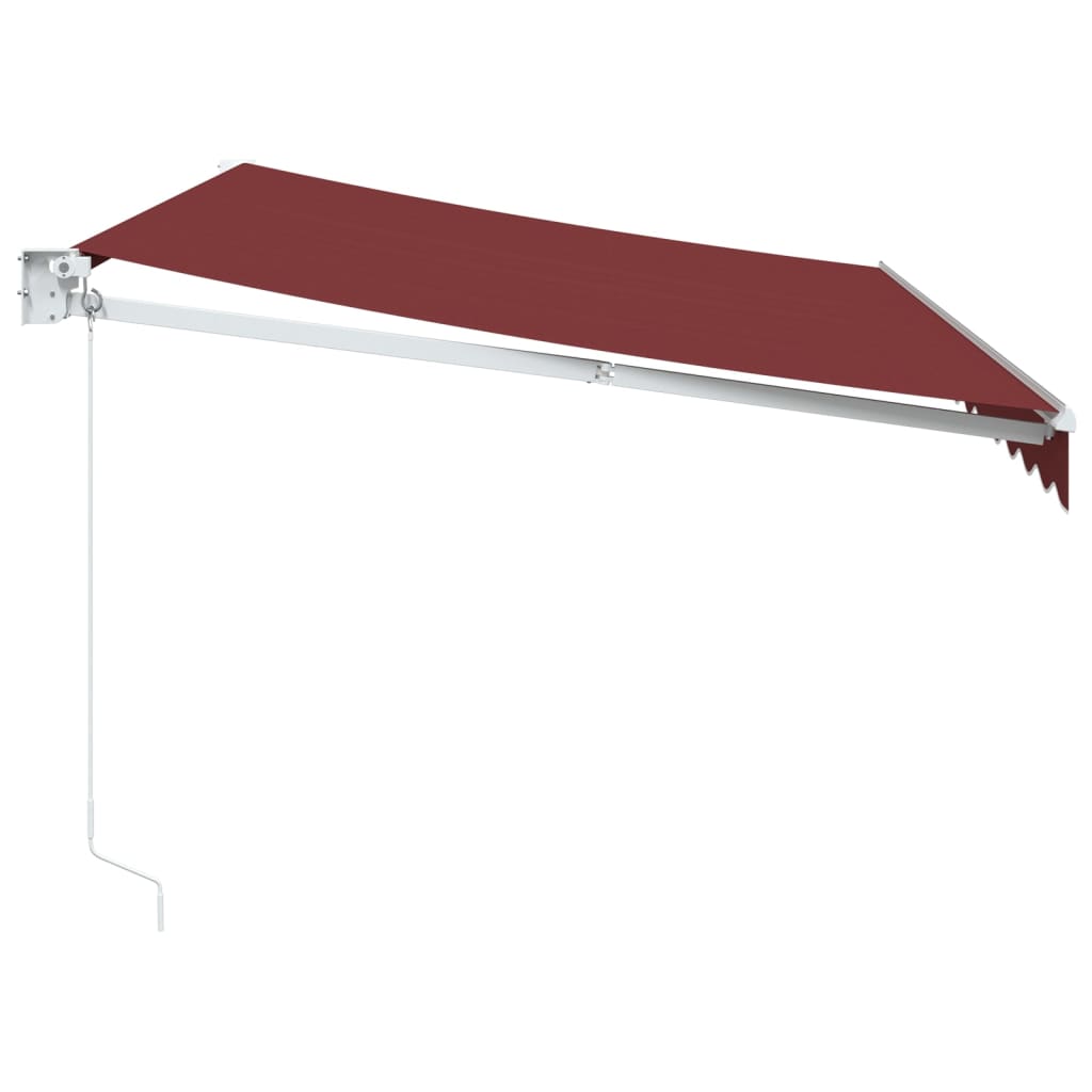 burgundi vörös kézzel kihúzható napellenző 350 x 250 cm