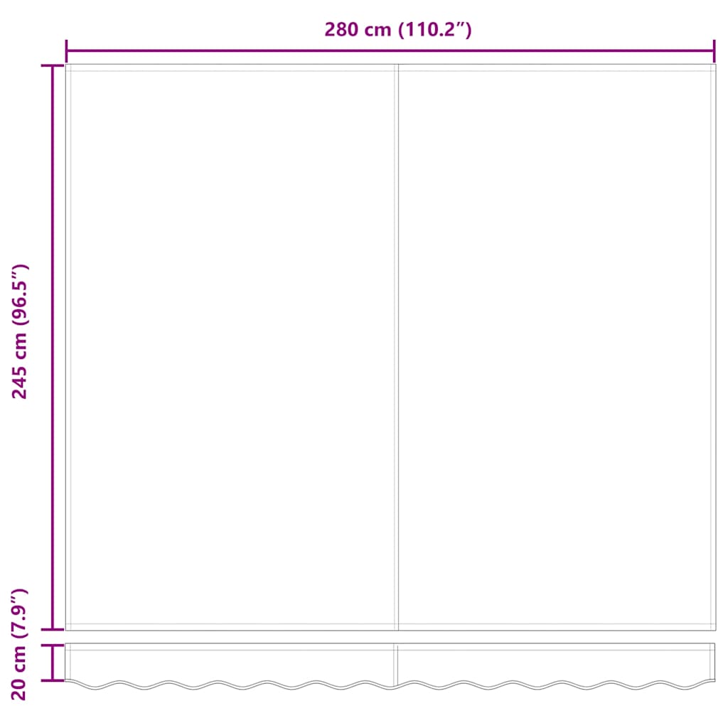 burgundi vörös kézzel kihúzható napellenző 300 x 250 cm