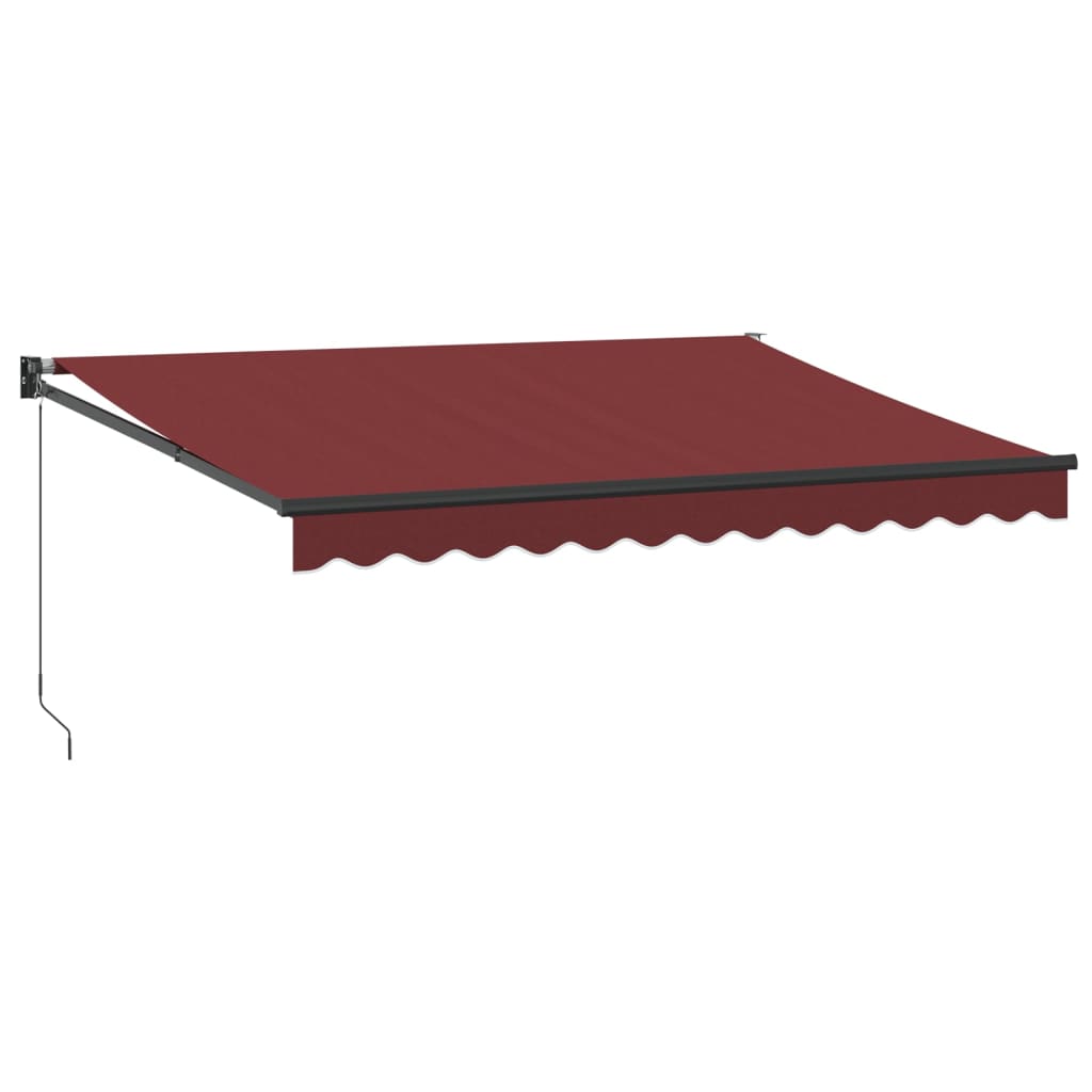 burgundi vörös kézzel kihúzható napellenző 350 x 250 cm