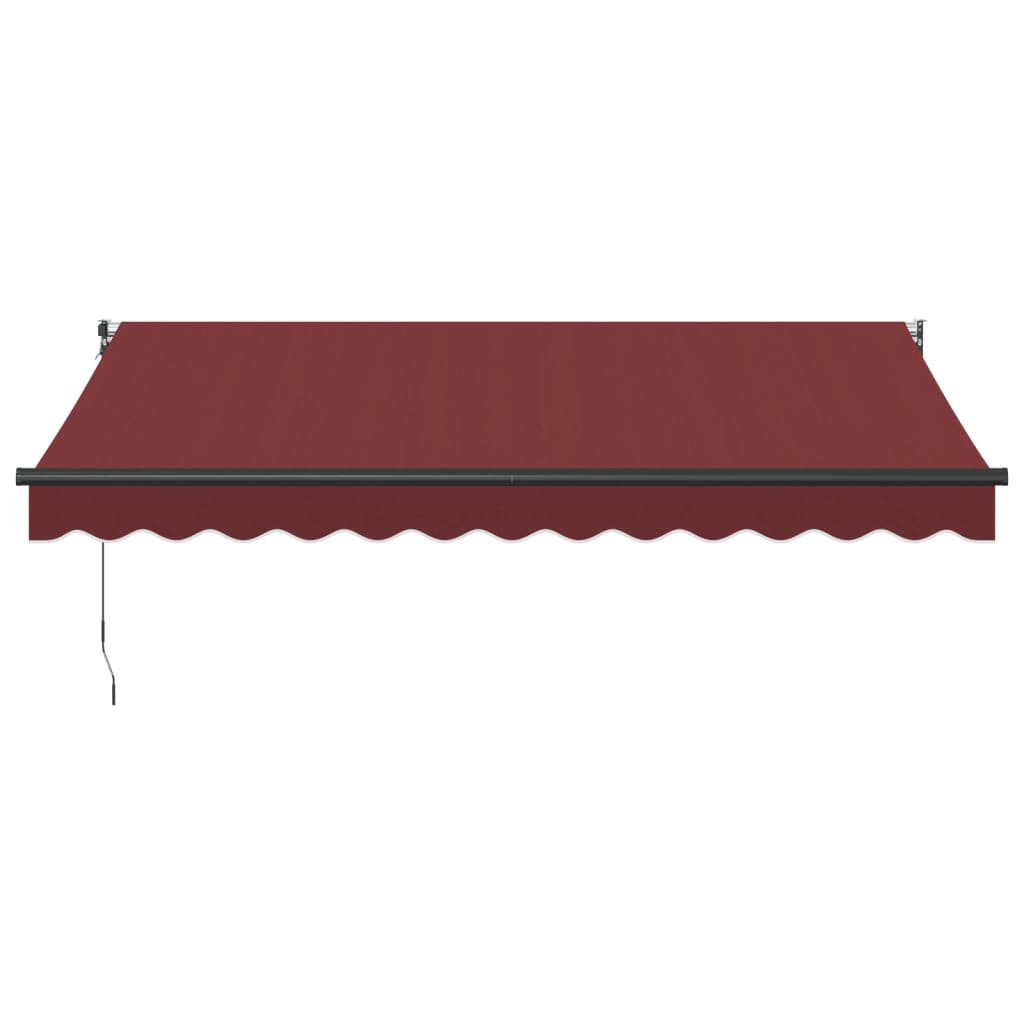 burgundi vörös kézzel kihúzható napellenző 350 x 250 cm