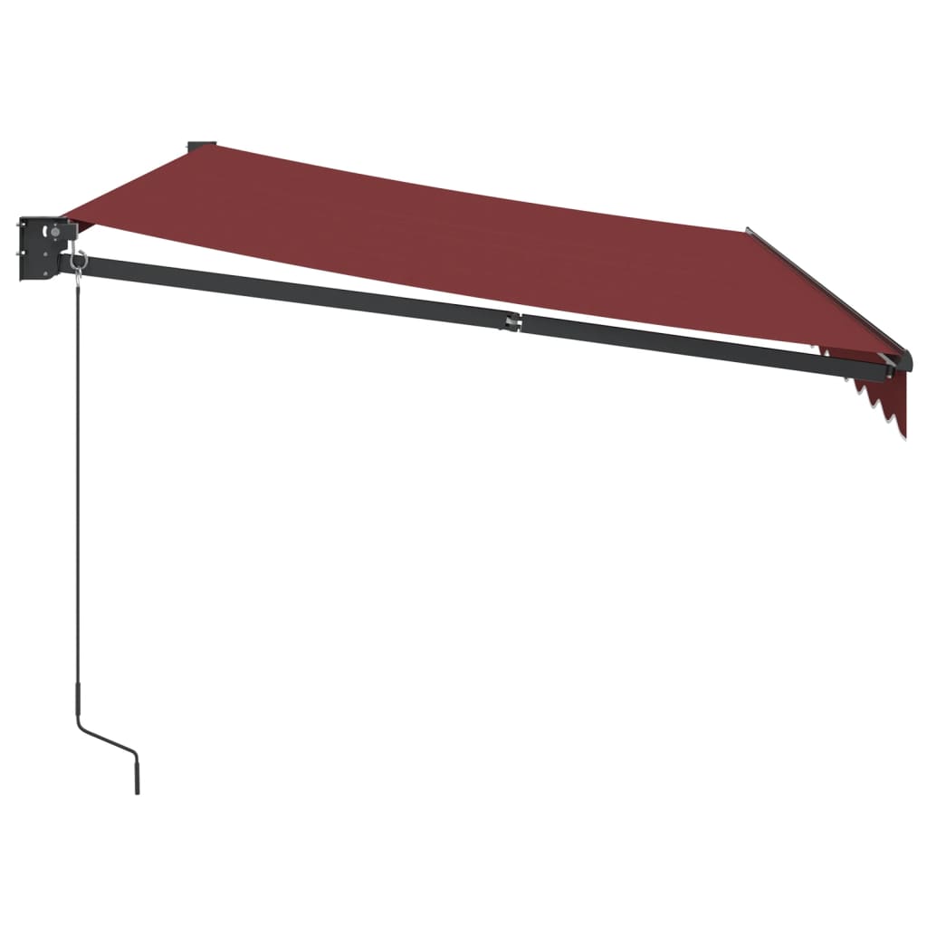 burgundi vörös kézzel kihúzható napellenző 350 x 250 cm