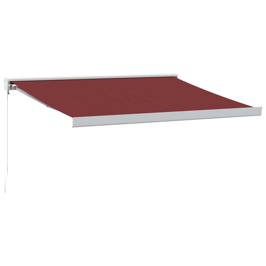 burgundi vörös kézzel kihúzható napellenző 350 x 250 cm