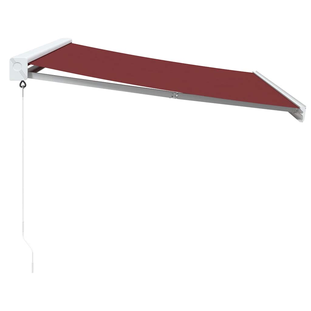 burgundi vörös kézzel kihúzható napellenző 350 x 250 cm
