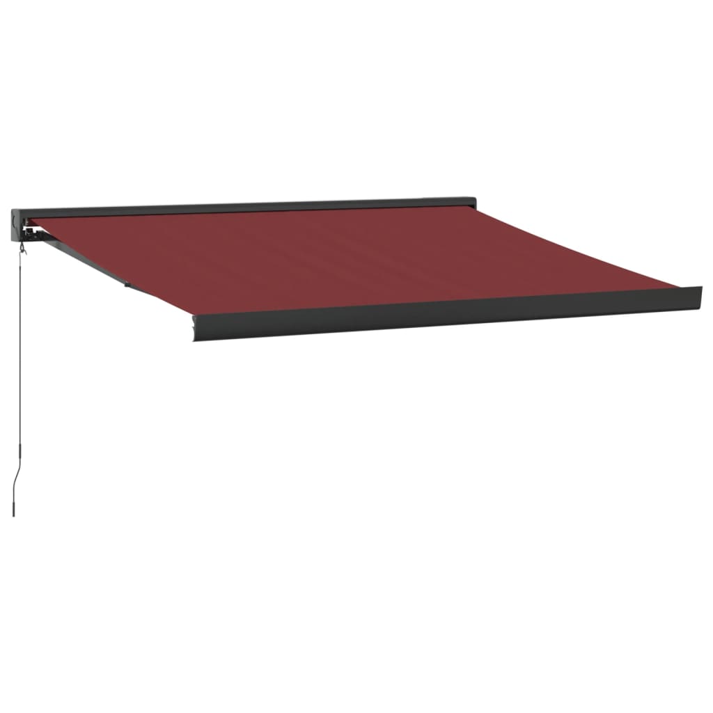 burgundi vörös kézzel kihúzható napellenző 350 x 250 cm