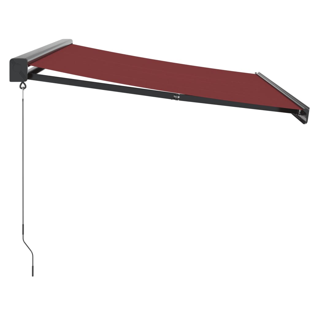 burgundi vörös kézzel kihúzható napellenző 350 x 250 cm