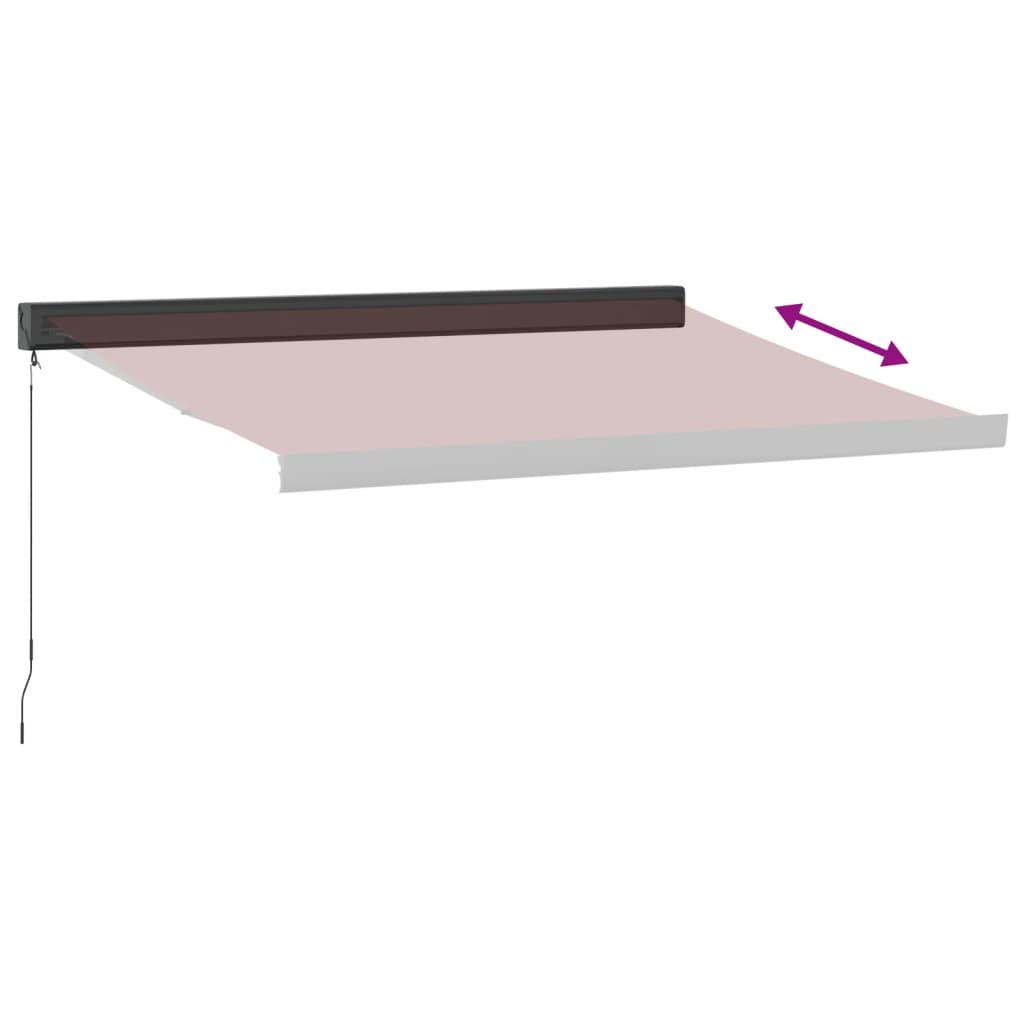 burgundi vörös kézzel kihúzható napellenző 350 x 250 cm