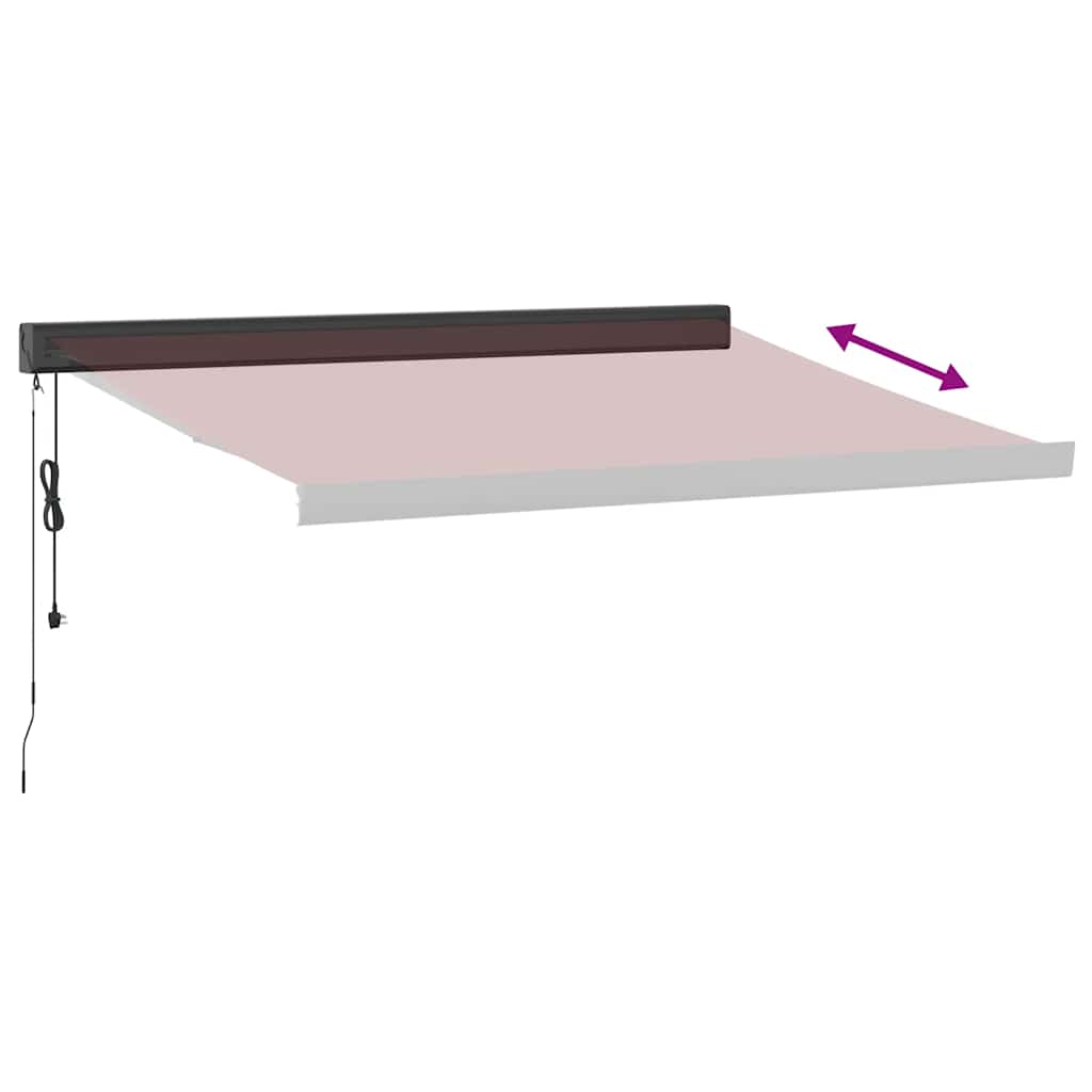 burgundi vörös automata behúzható napellenző 350 x 250 cm