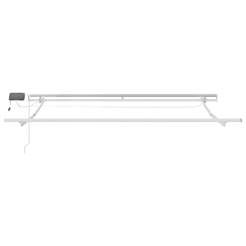 barna kézzel kihúzható LED-es napellenző 300 x 250 cm