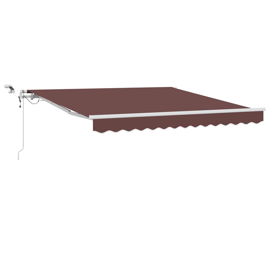 barna automata kihúzható LED-es napellenző 300 x 250 cm
