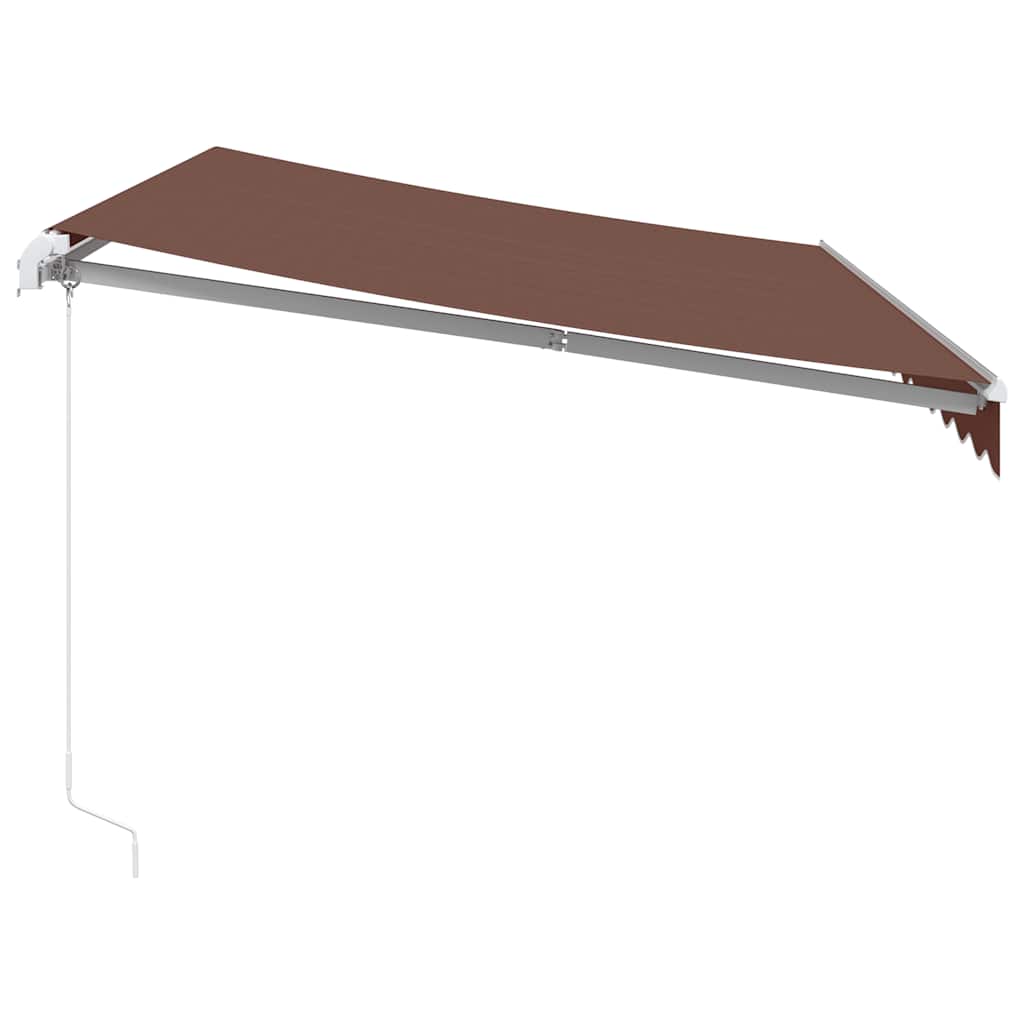 barna kézzel kihúzható LED-es napellenző 350 x 250 cm