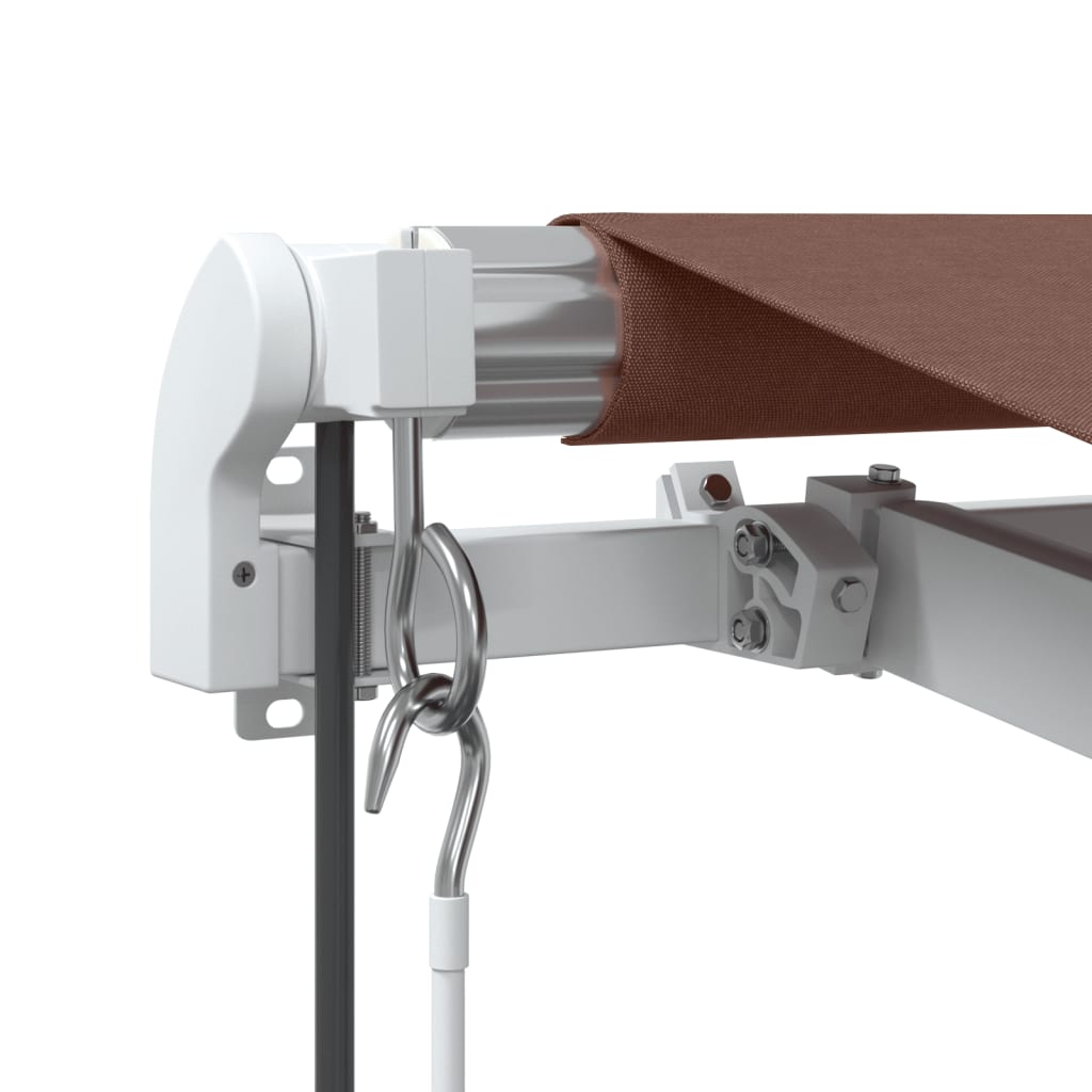 barna automata kihúzható LED-es napellenző 350 x 250 cm