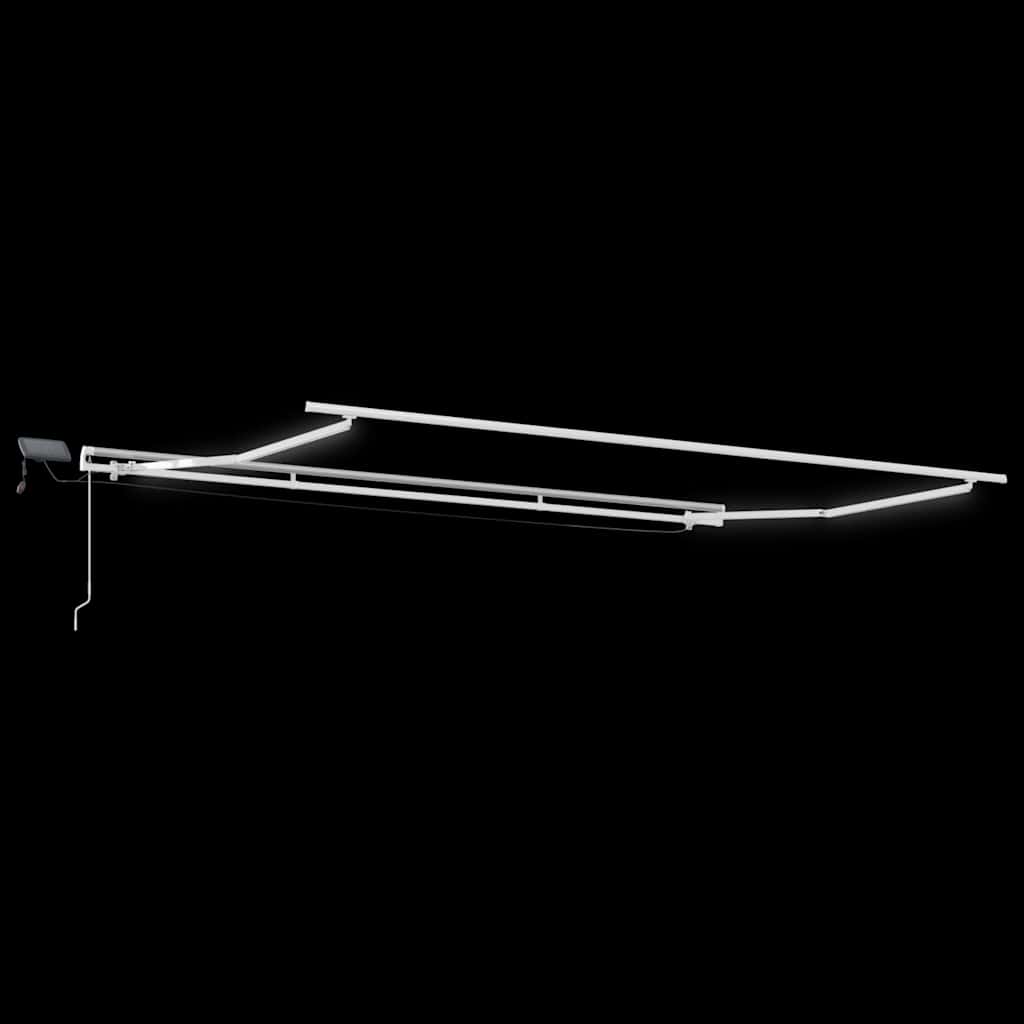 barna kézzel kihúzható LED-es napellenző 400 x 300 cm