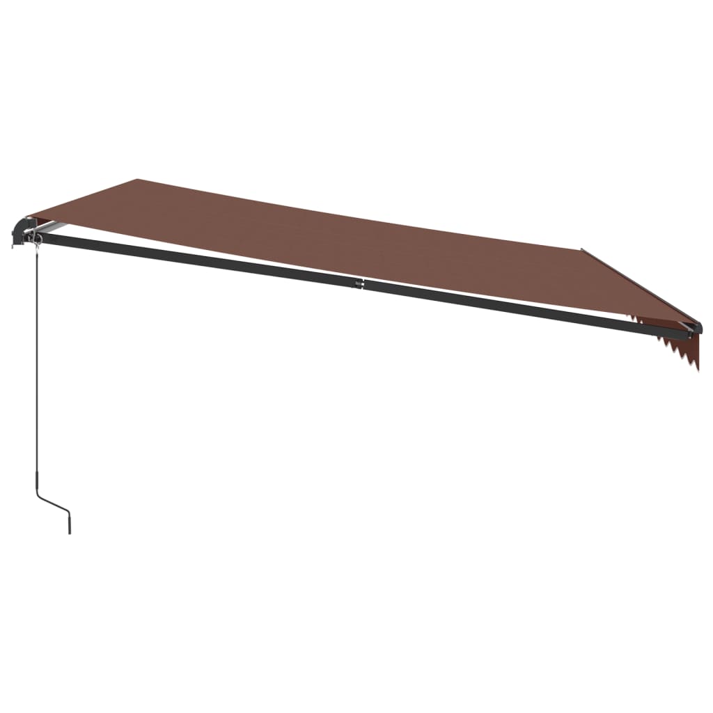 barna kézzel kihúzható LED-es napellenző 450 x 350 cm