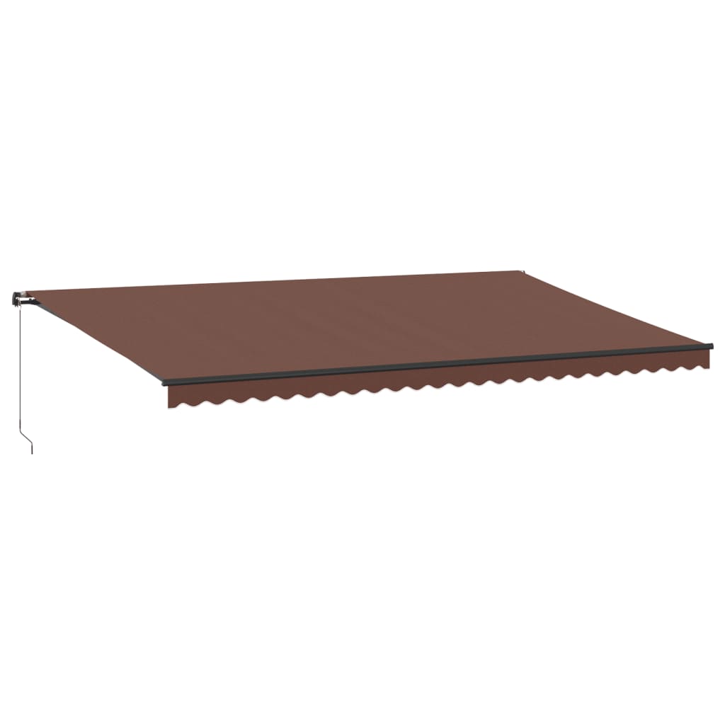 barna kézzel kihúzható LED-es napellenző 600 x 350 cm