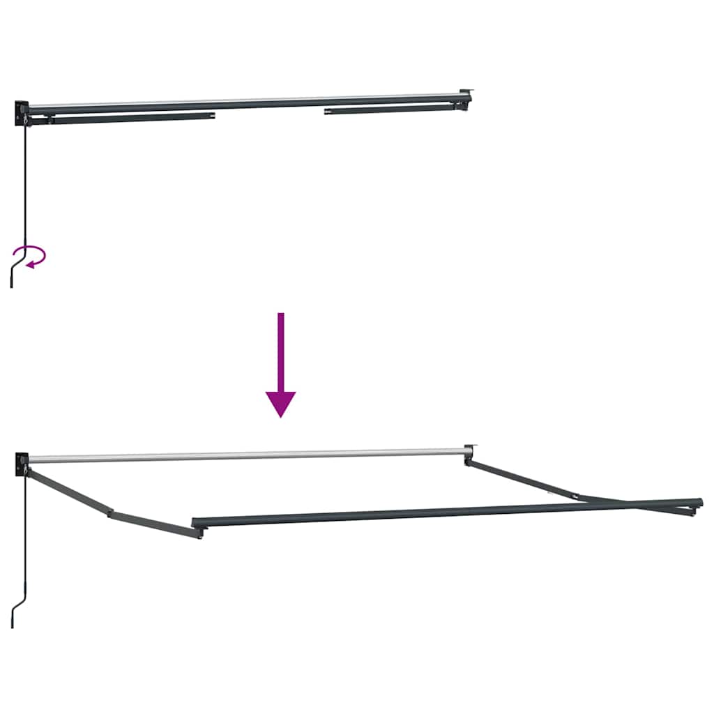barna kézzel kihúzható napellenző 300 x 250 cm