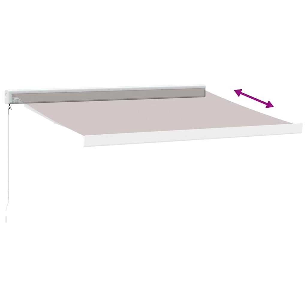 barna kézzel kihúzható napellenző 350 x 250 cm