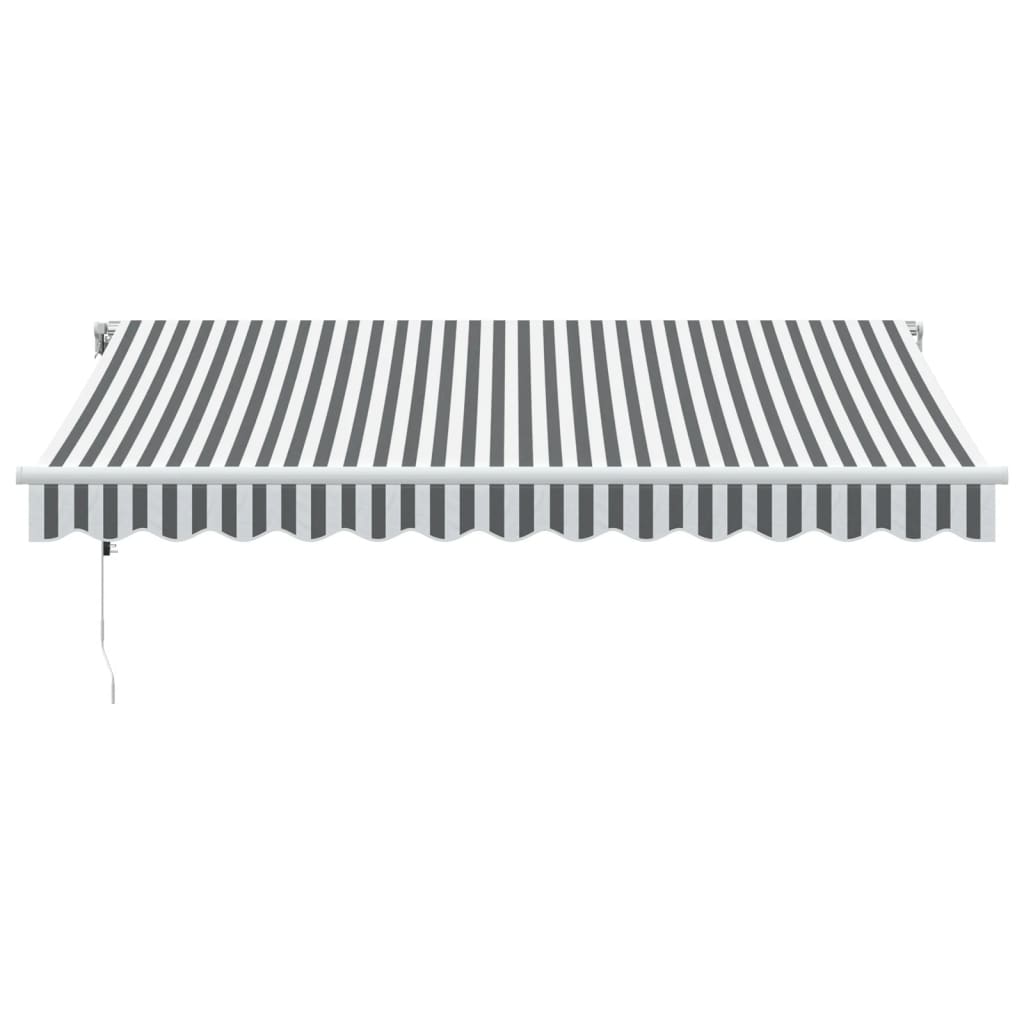antracitszürke-fehér LED-es automata napellenző 350 x 250 cm