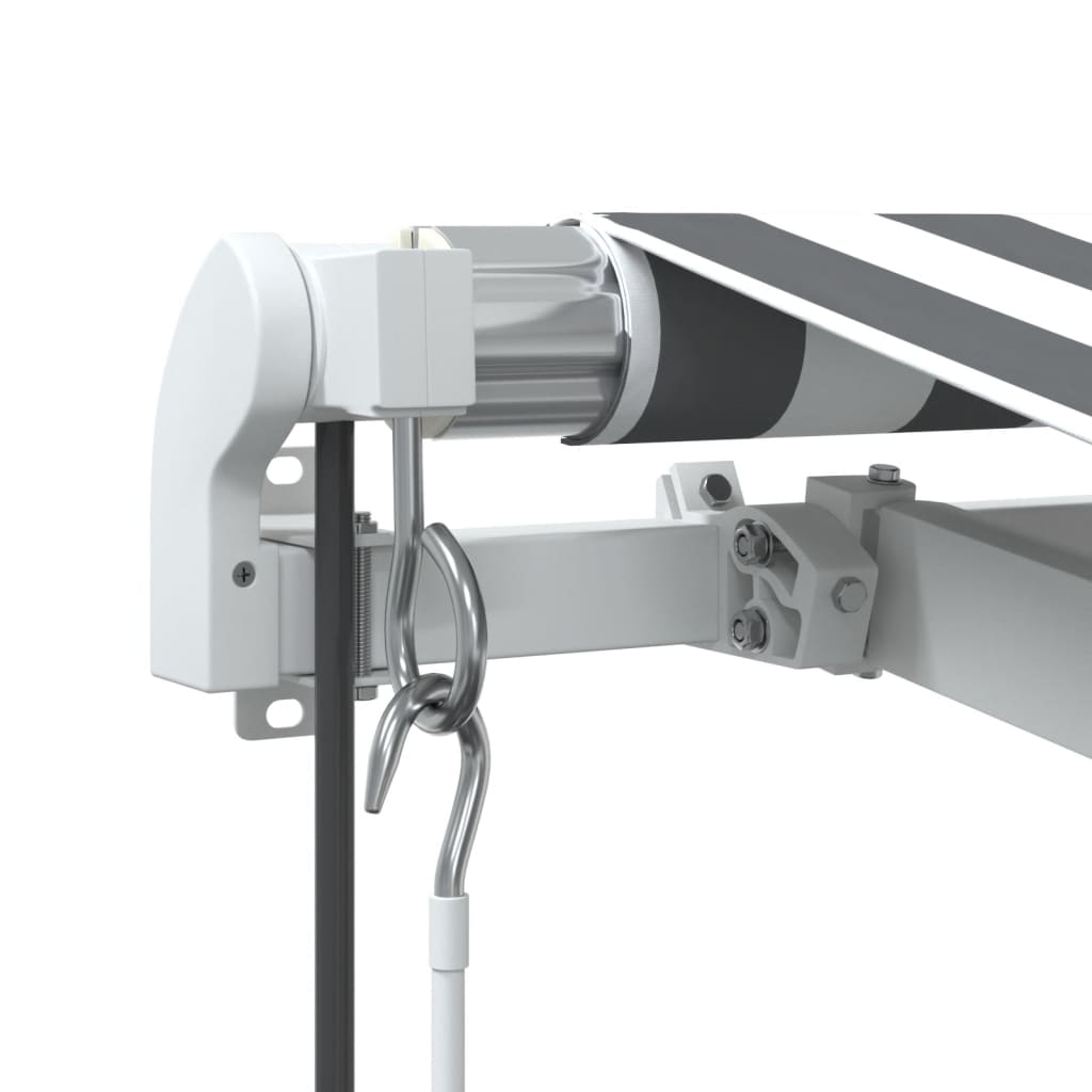 antracitszürke-fehér LED-es automata napellenző 350 x 250 cm