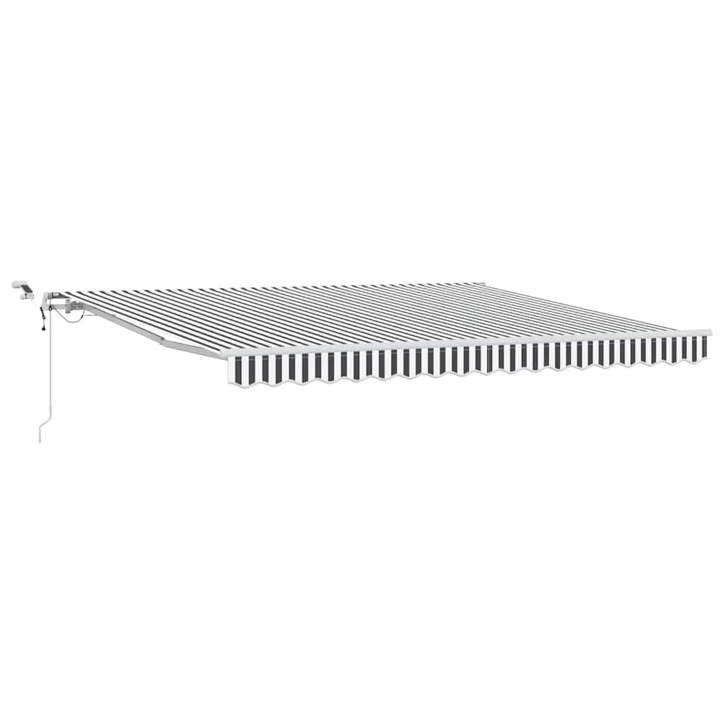 antracitszürke-fehér LED-es automata napellenző 400 x 300 cm