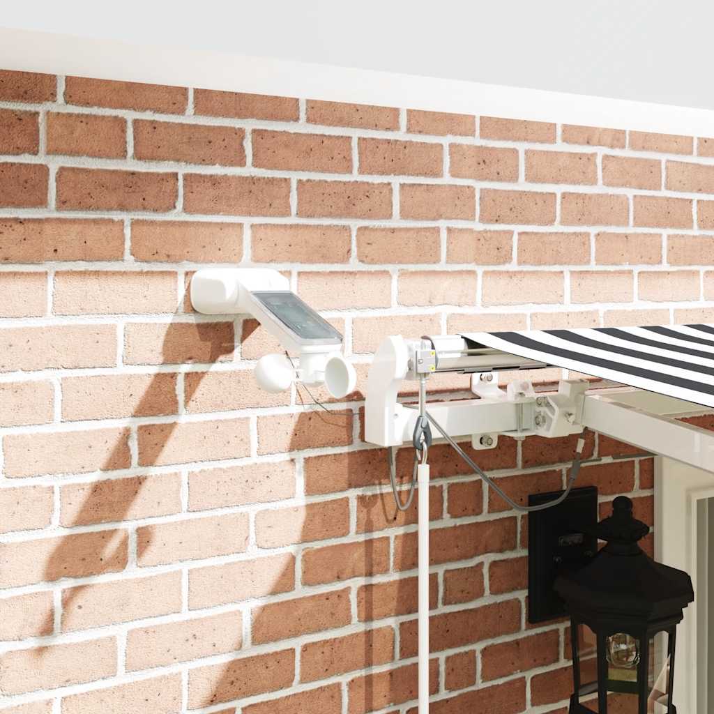 antracitszürke-fehér LED-es automata napellenző 400 x 300 cm