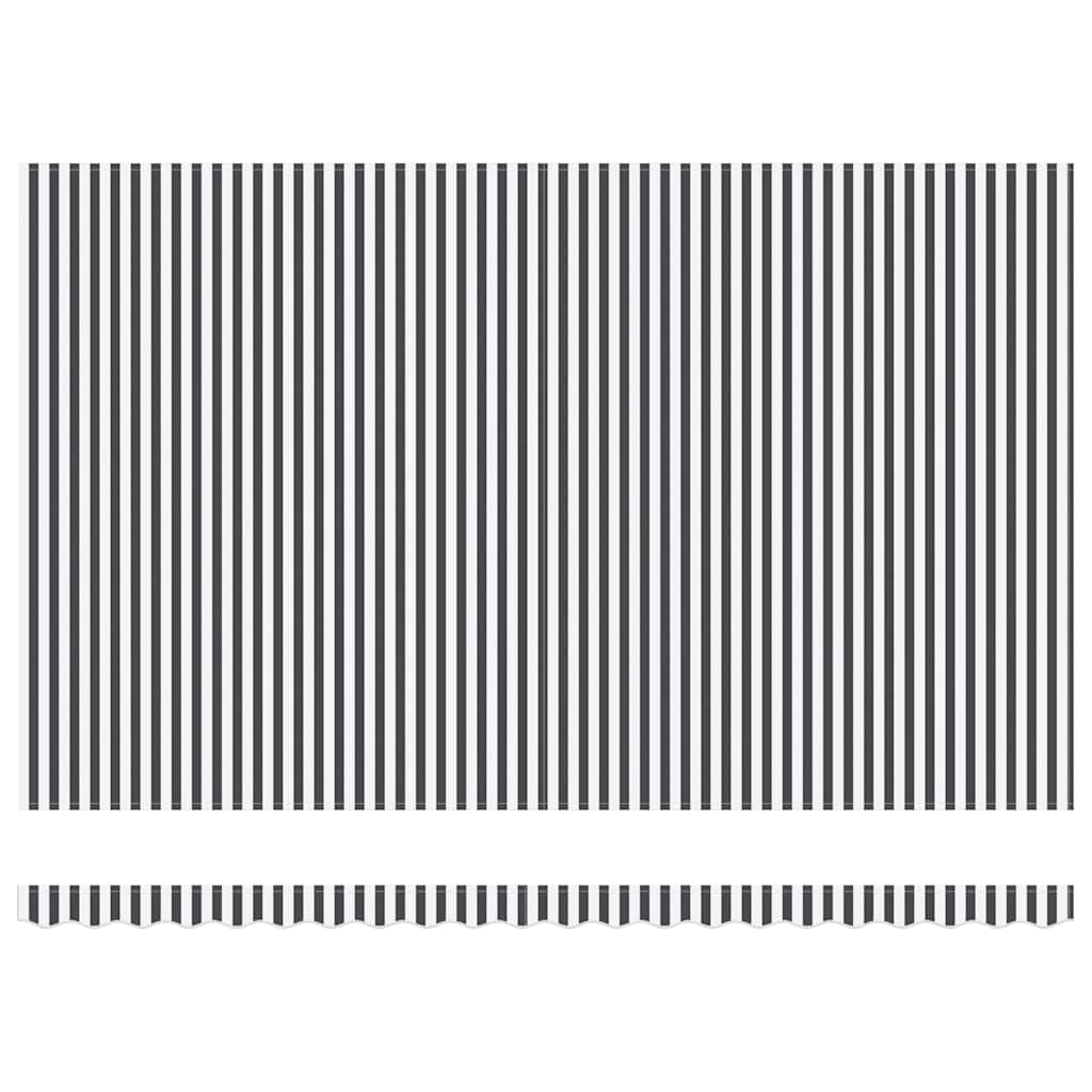 antracitszürke-fehér LED-es automata napellenző 500 x 300 cm