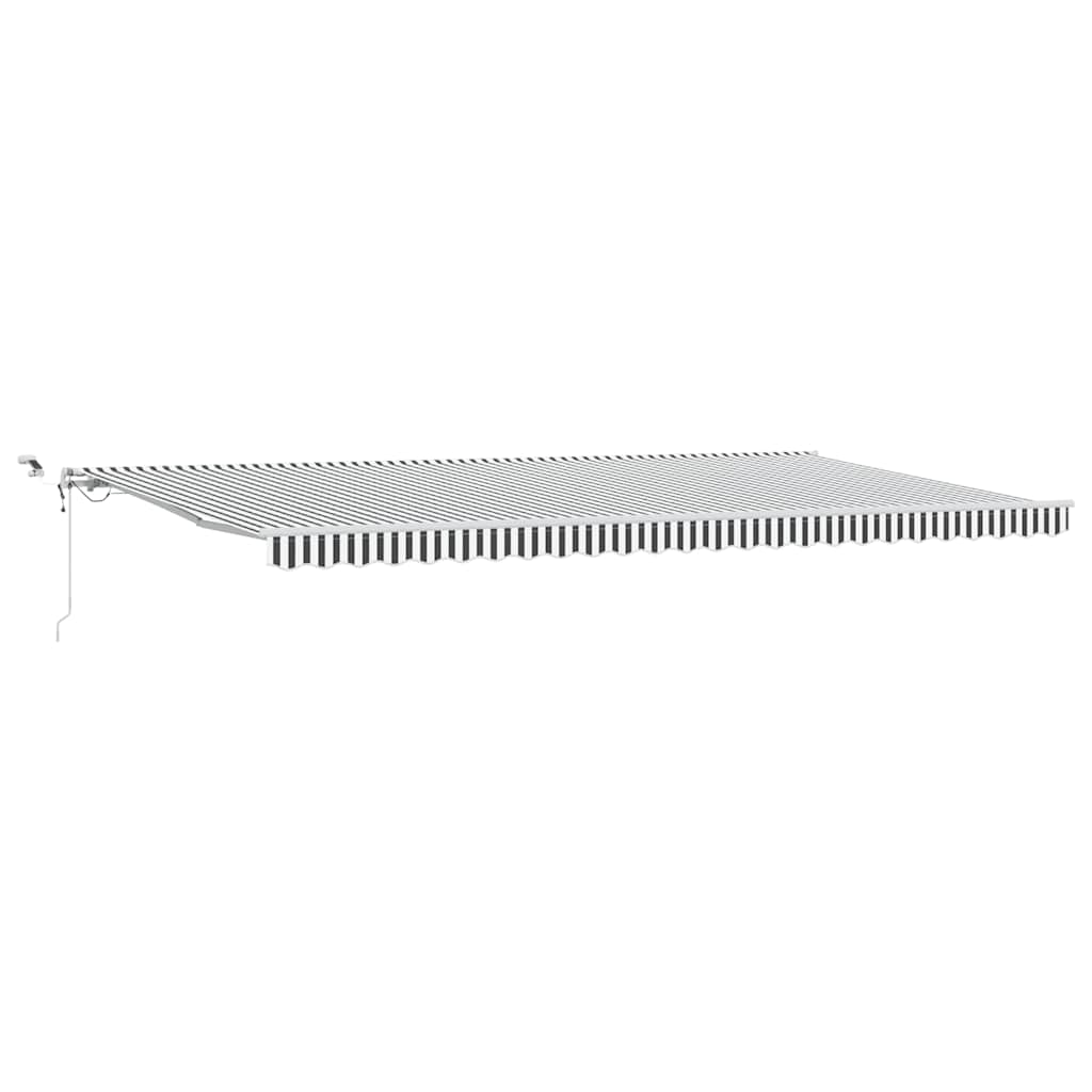 antracitszürke-fehér LED-es automata napellenző 600 x 300 cm