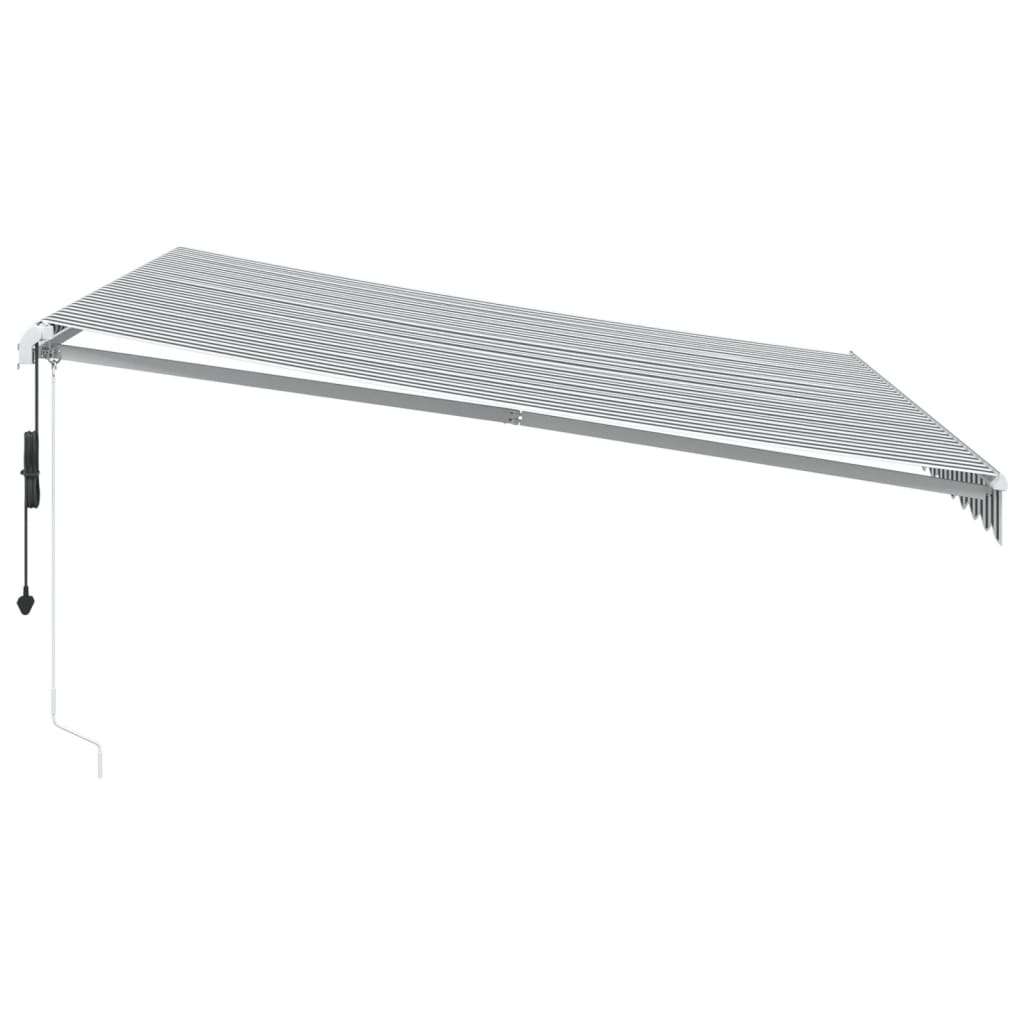antracitszürke-fehér LED-es automata napellenző 400 x 350 cm