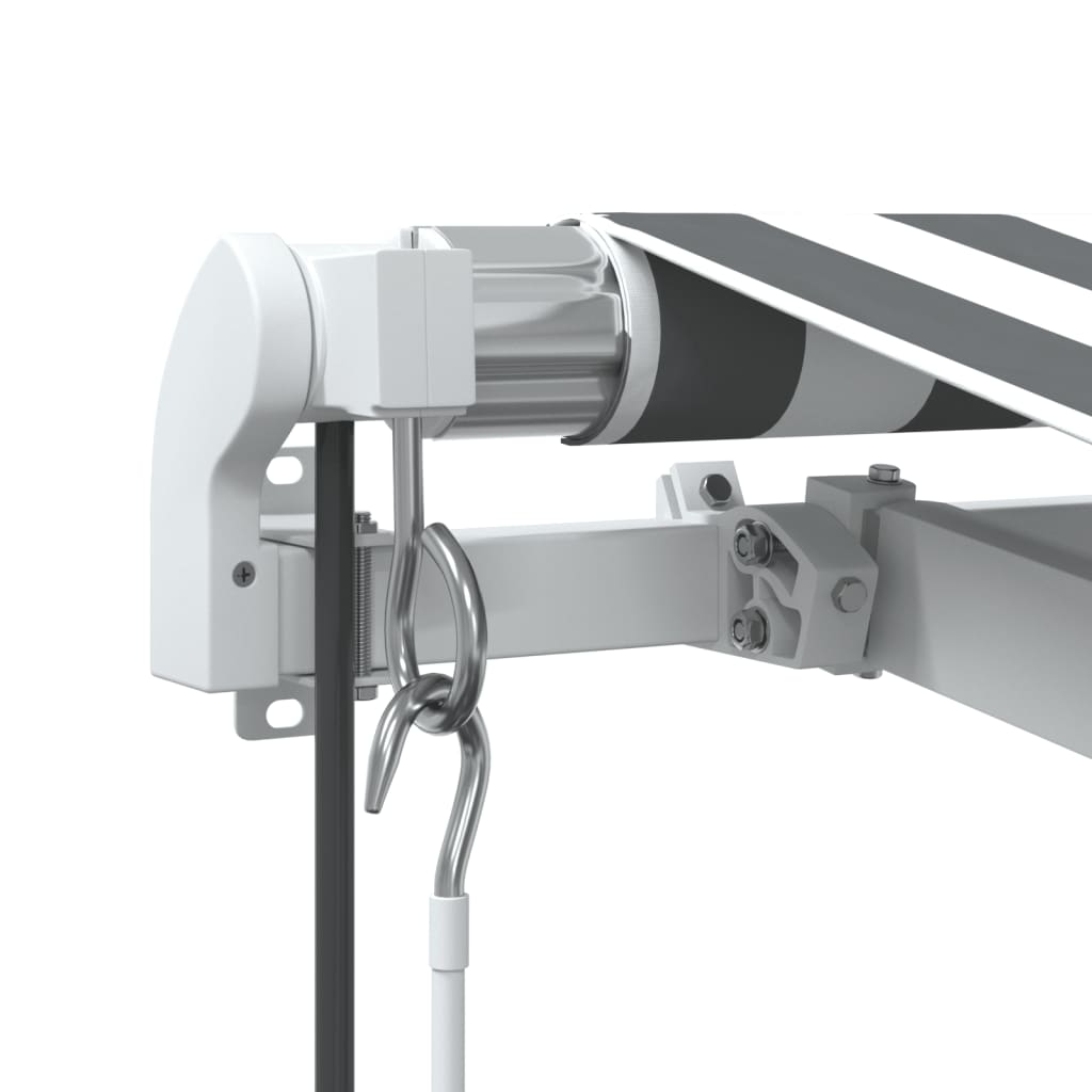 antracitszürke-fehér LED-es automata napellenző 400 x 350 cm