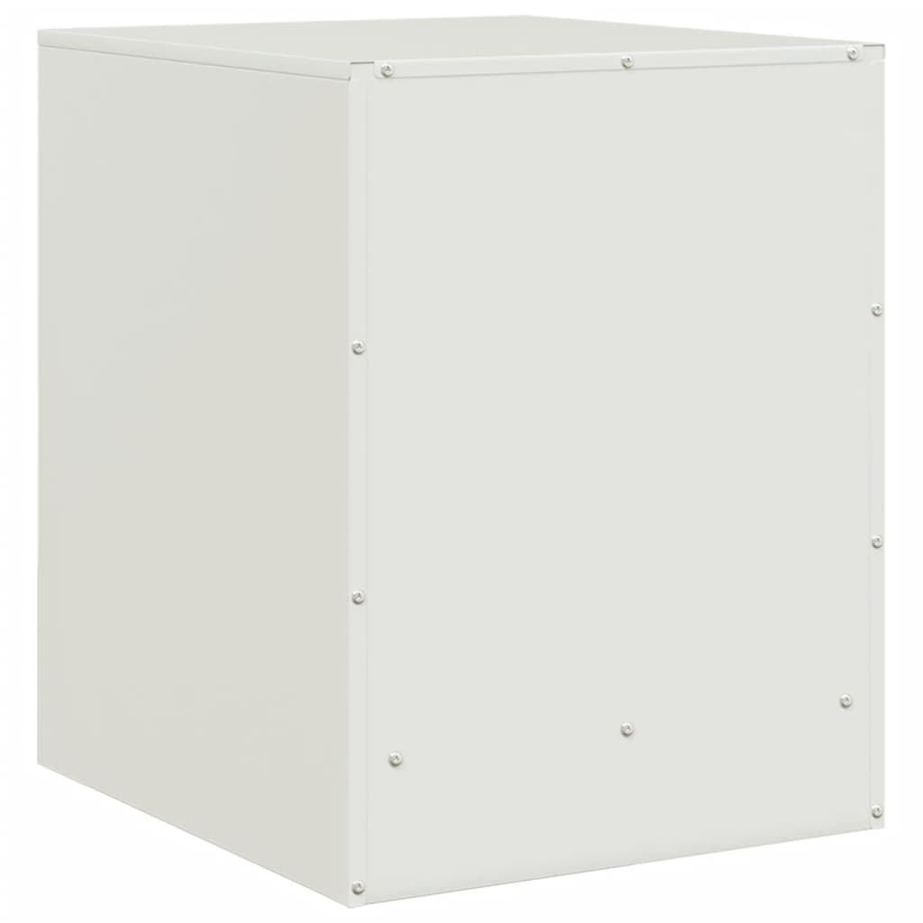 2 db fehér acél éjjeliszekrény 34,5 x 39 x 44 cm