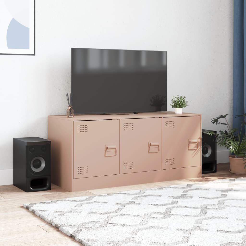 rózsaszín acél TV-szekrény 99 x 39 x 44 cm