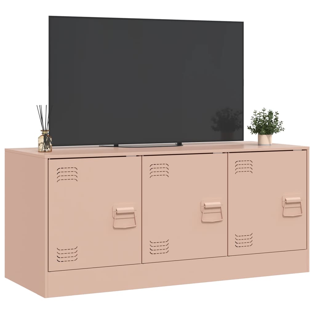 rózsaszín acél TV-szekrény 99 x 39 x 44 cm