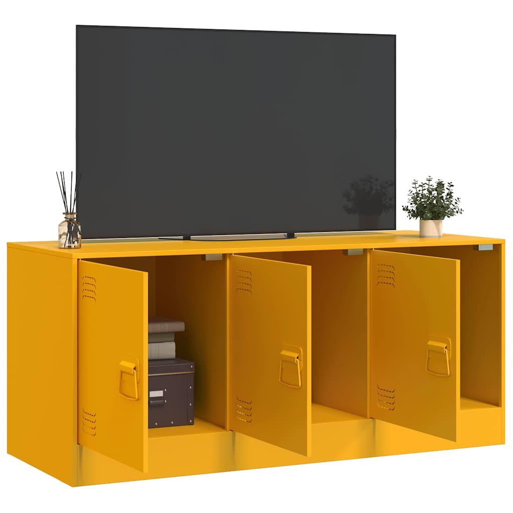 mustársárga acél TV-szekrény 99 x 39 x 44 cm