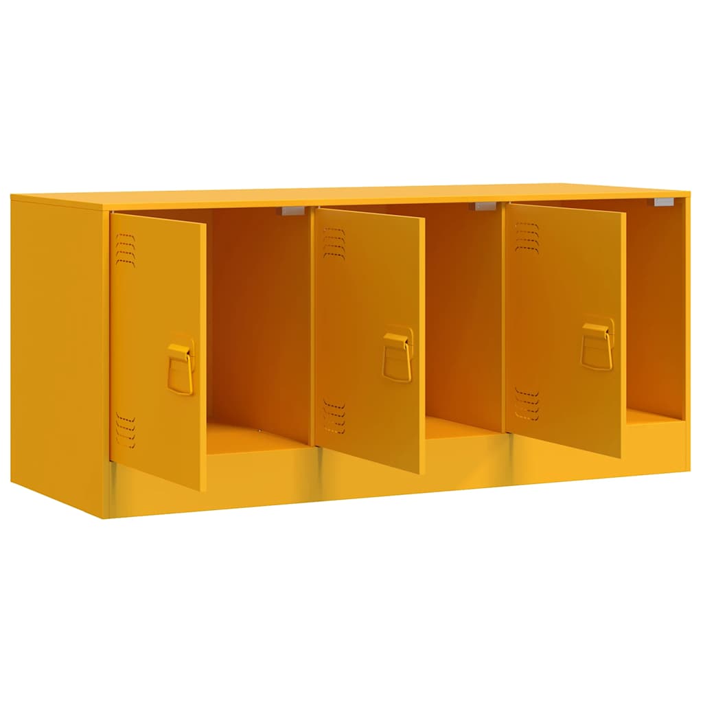 mustársárga acél TV-szekrény 99 x 39 x 44 cm