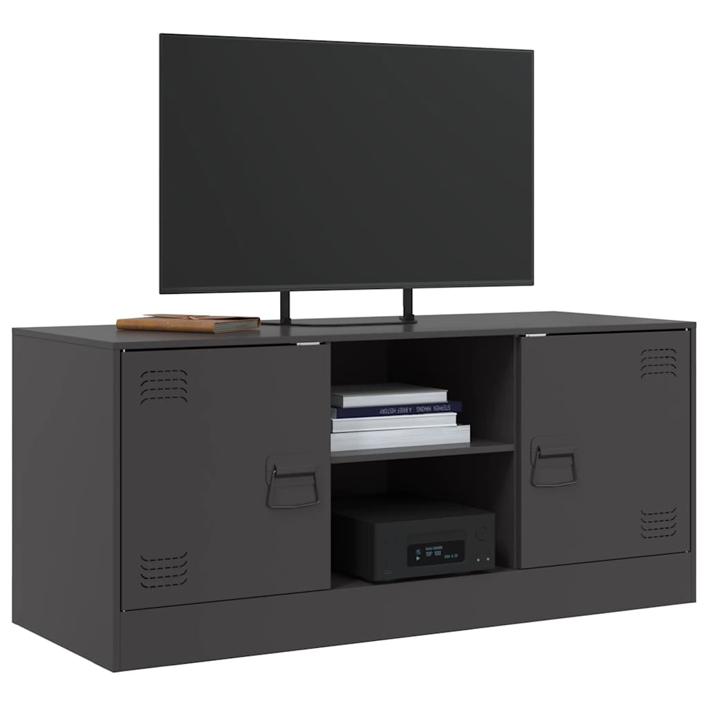 fekete acél TV-szekrény 99 x 39 x 44 cm
