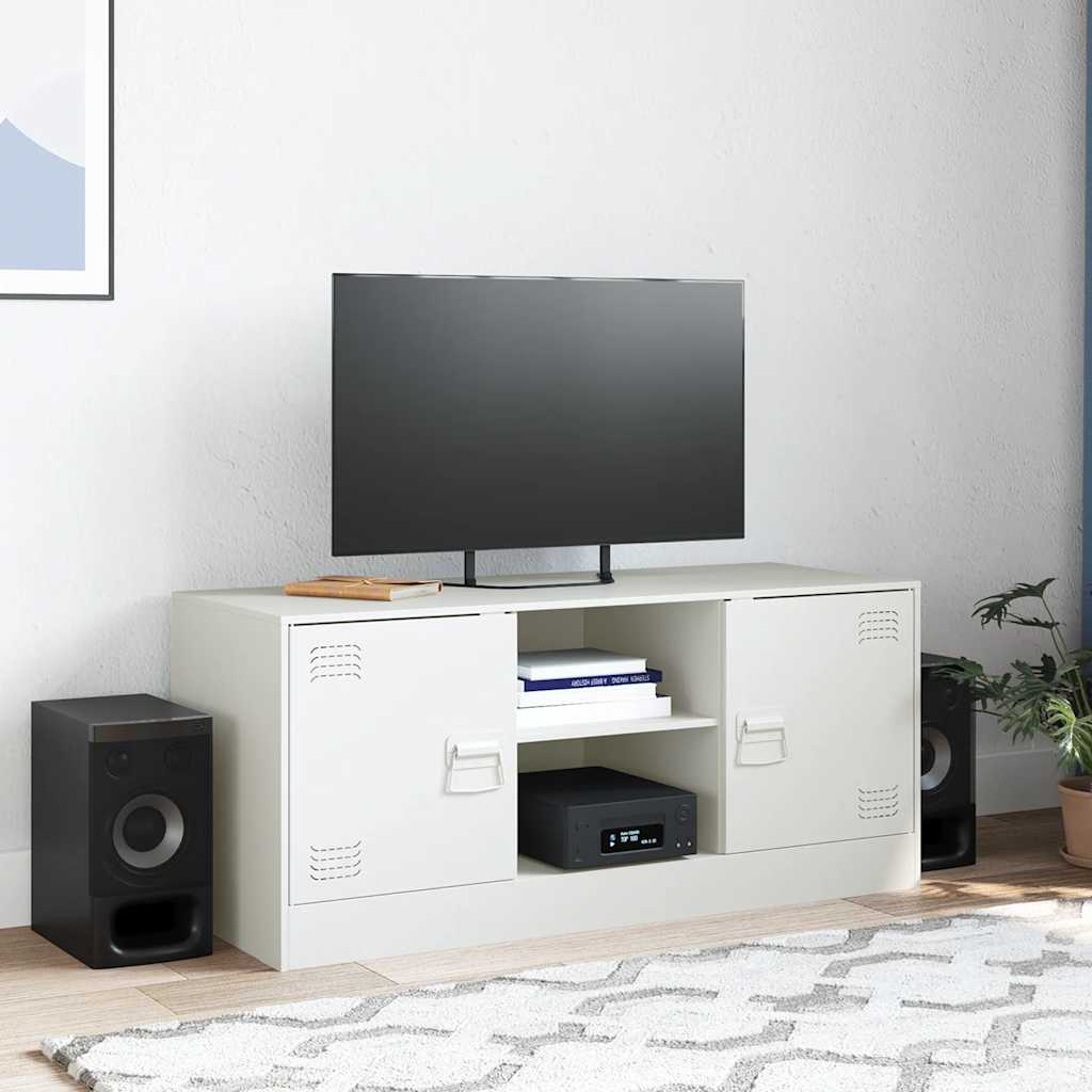 fehér acél TV-szekrény 99 x 39 x 44 cm
