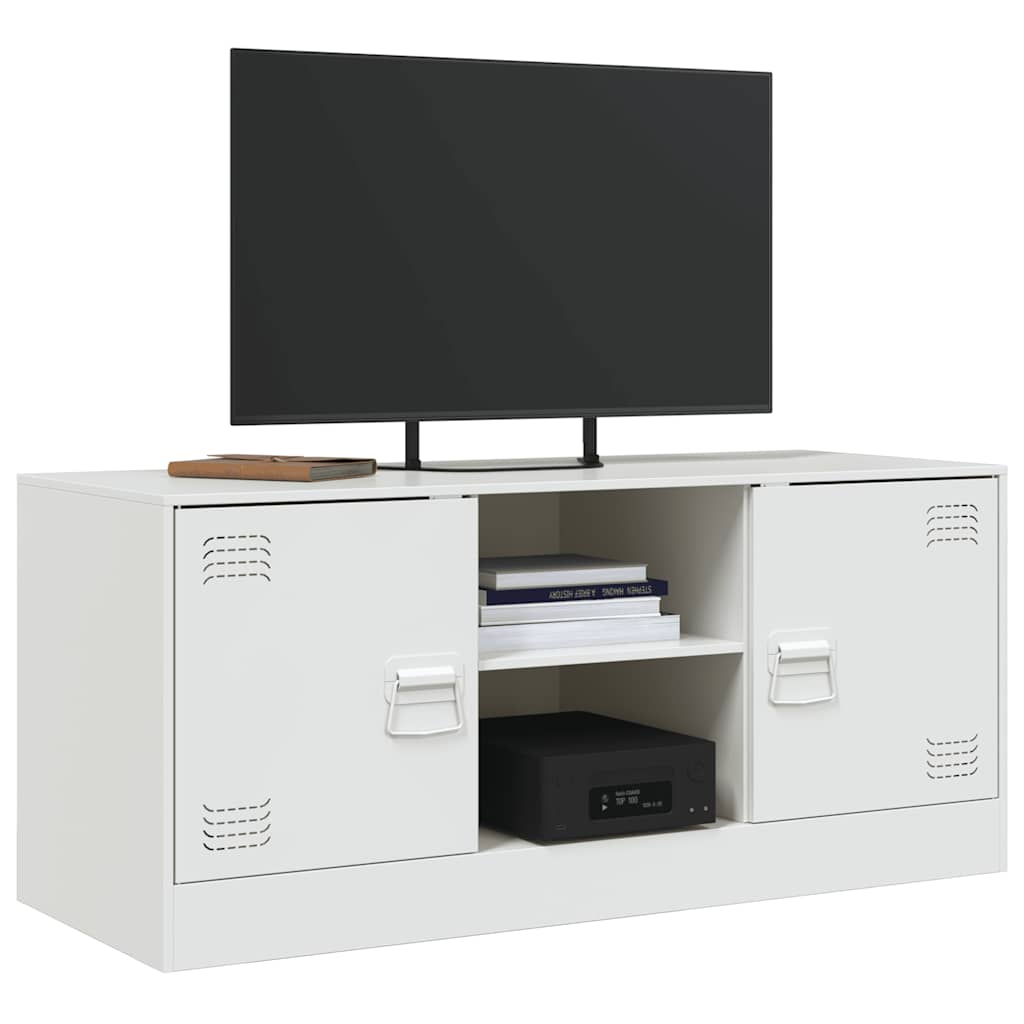 fehér acél TV-szekrény 99 x 39 x 44 cm
