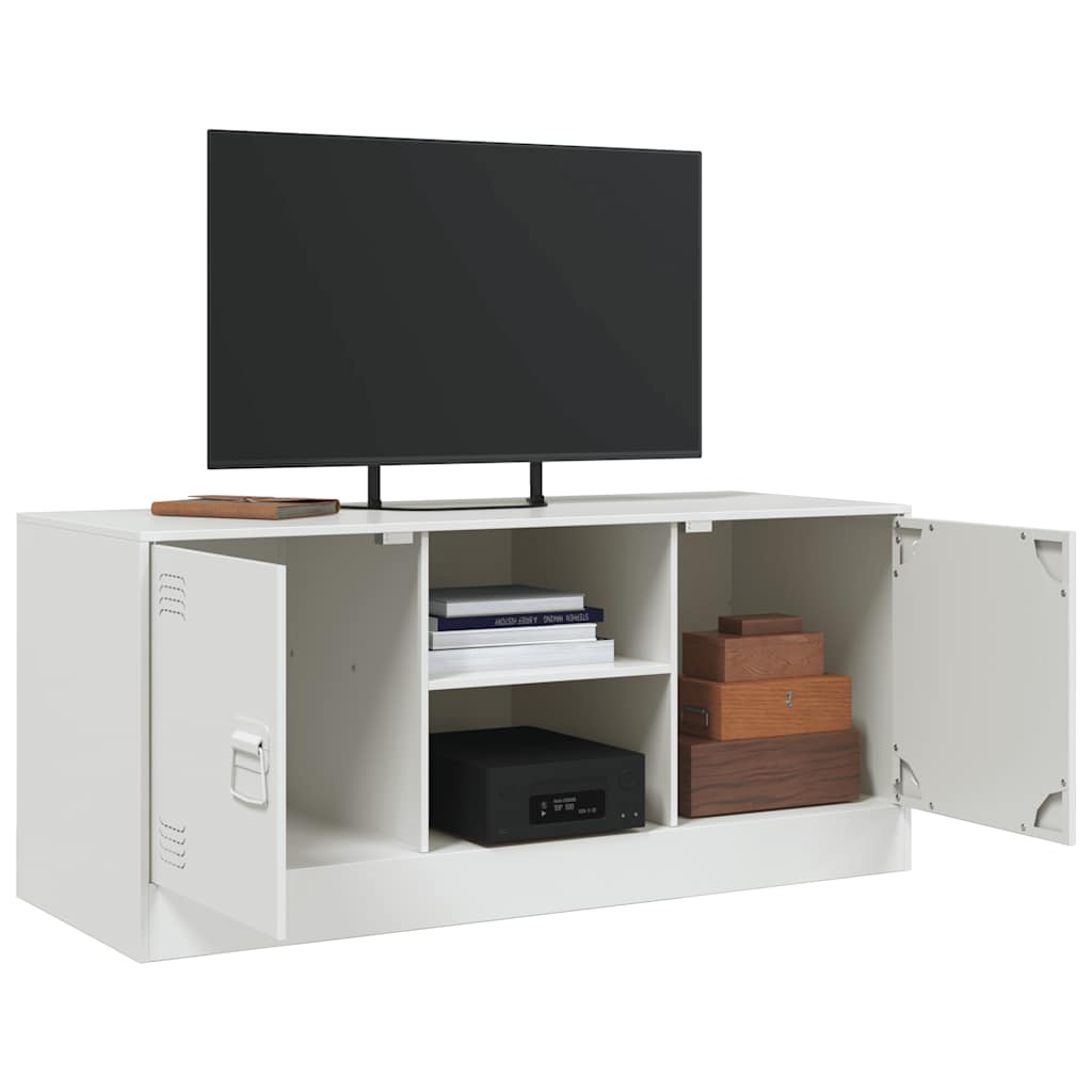 fehér acél TV-szekrény 99 x 39 x 44 cm