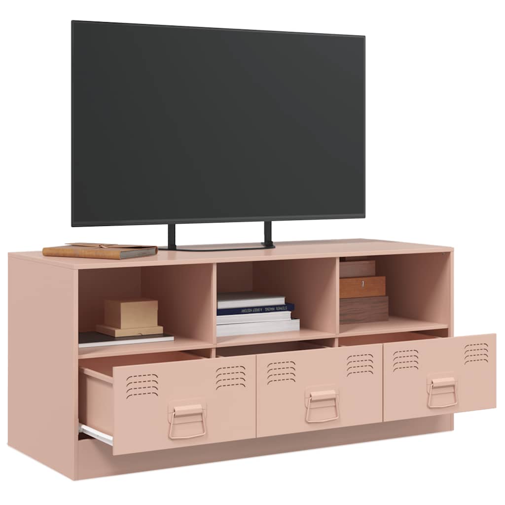 rózsaszín acél TV-szekrény 99 x 39 x 44 cm