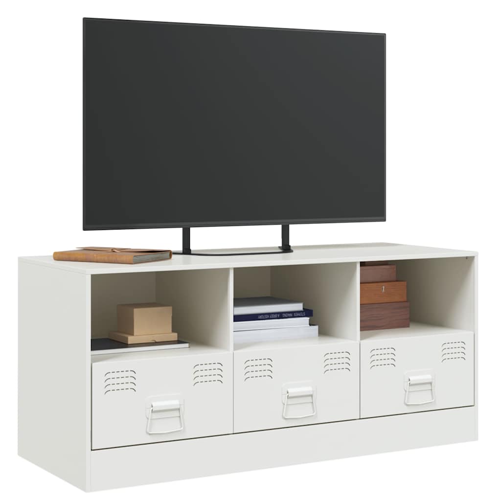 fehér acél TV-szekrény 99 x 39 x 44 cm