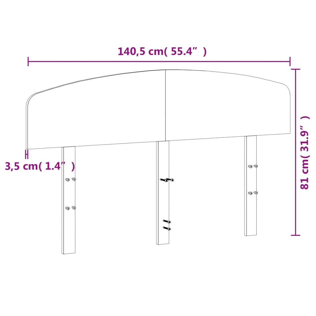 viaszbarna tömör fenyőfa fejtámla 135 cm
