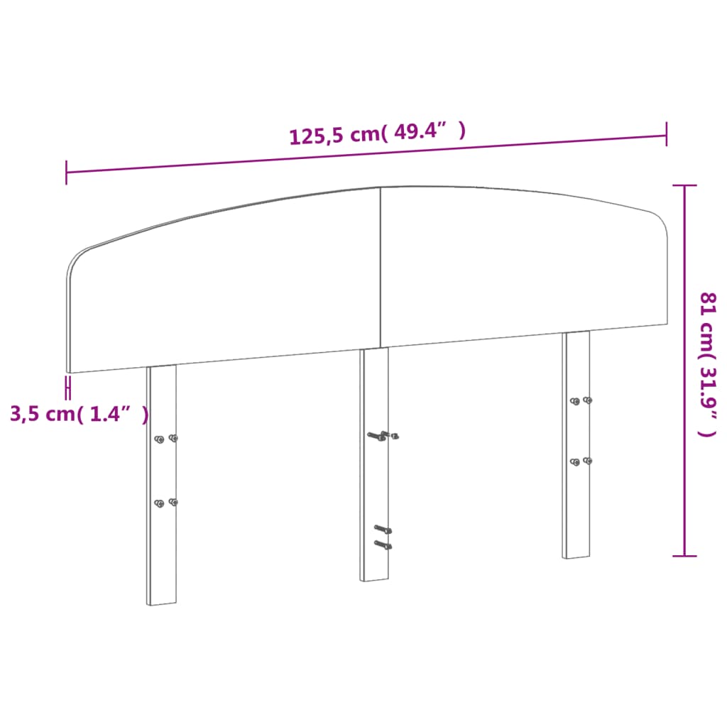 viaszbarna tömör fenyőfa fejtámla 120 cm